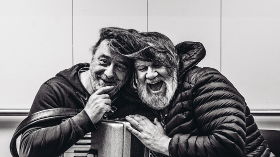 Wim Willaert en Wim Opbrouck van de dolfijntjes