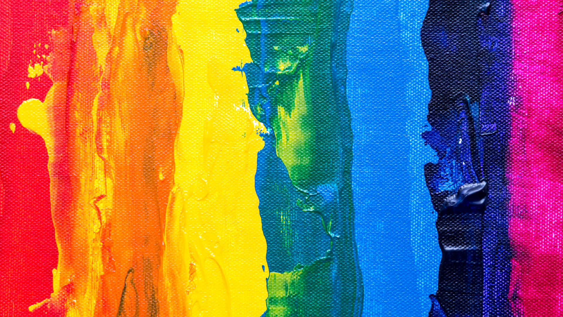 geschilderde regenboogkleuren