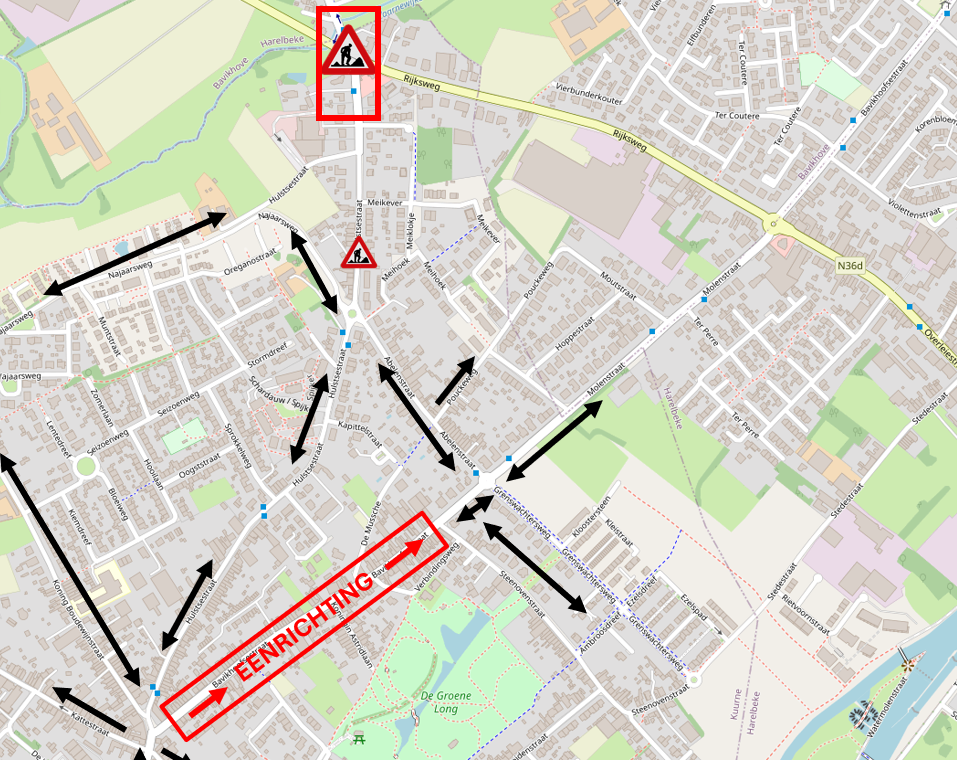 eenrichtingsverkeer plan bavikhoofsestraat